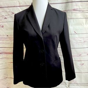 Talbots classic 3 button blazer size 6 black